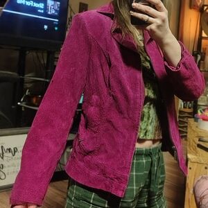 Preston & York Women's Suede Jacket - Fuchsia Pink